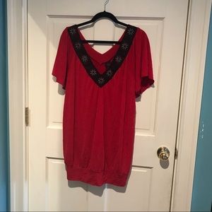 Red/Black 2XL Dress Shirt NWT